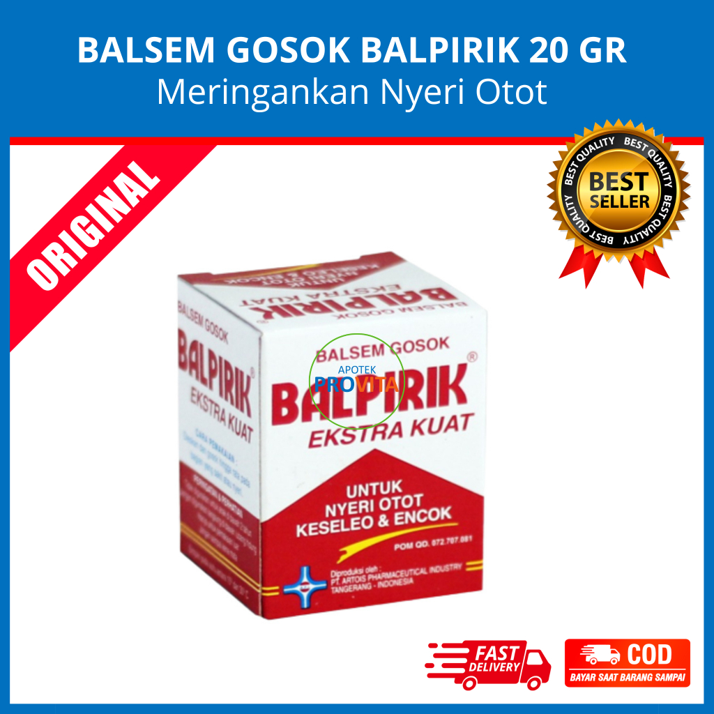 BALSEM BALPIRIK 20 GR - Meredakan Nyeri Otot, Keseleo, Pegal Linu