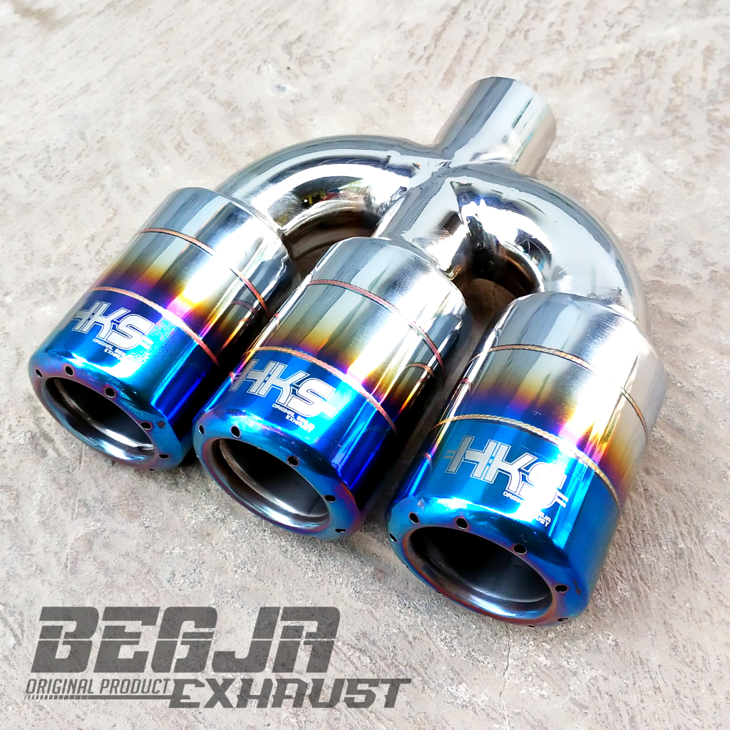 KNALPOT CABANG 3 MOBIL HKS PICK UP BLUE MOON SUARA BASS GAHAR CARRY GRANDMAX T120SS