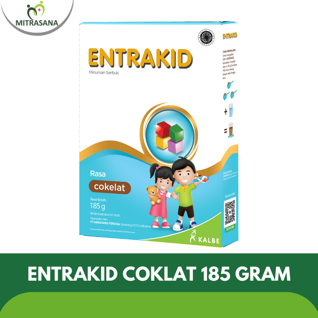 

Bundle 24 Box Entrakid Cokelat/Vanilla 185 Gr - Minuman Nutrisi Khusus Untuk Anak