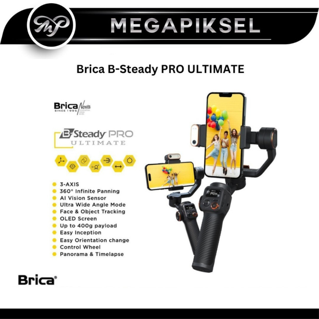 Brica B-Steady PRO ULTIMATE - 3 Axis Gimbal Brica Steady Pro Ultimate