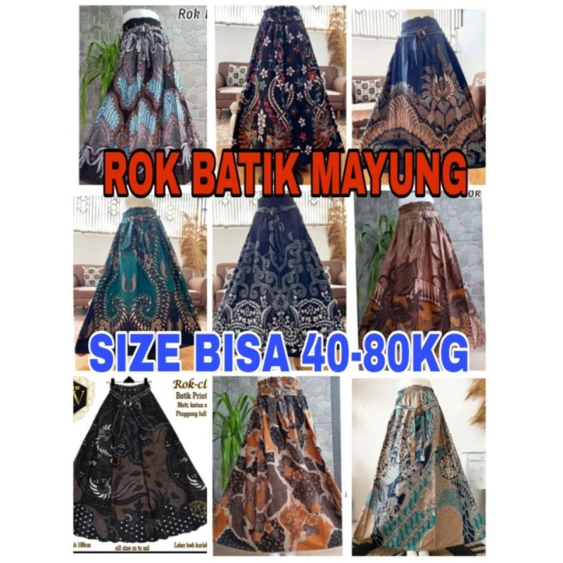 Rok Batik Bawahan kebaya Mayung Rok Batik Klok Wanita Dewasa Katun Premiun Terbaru Modern Rok lilit 
