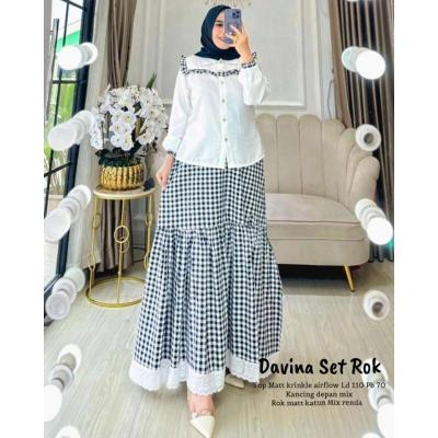 kayra set rok / setelan rok katun / setelan atasan rok / one set rok muslim / setelan atasan rok kat