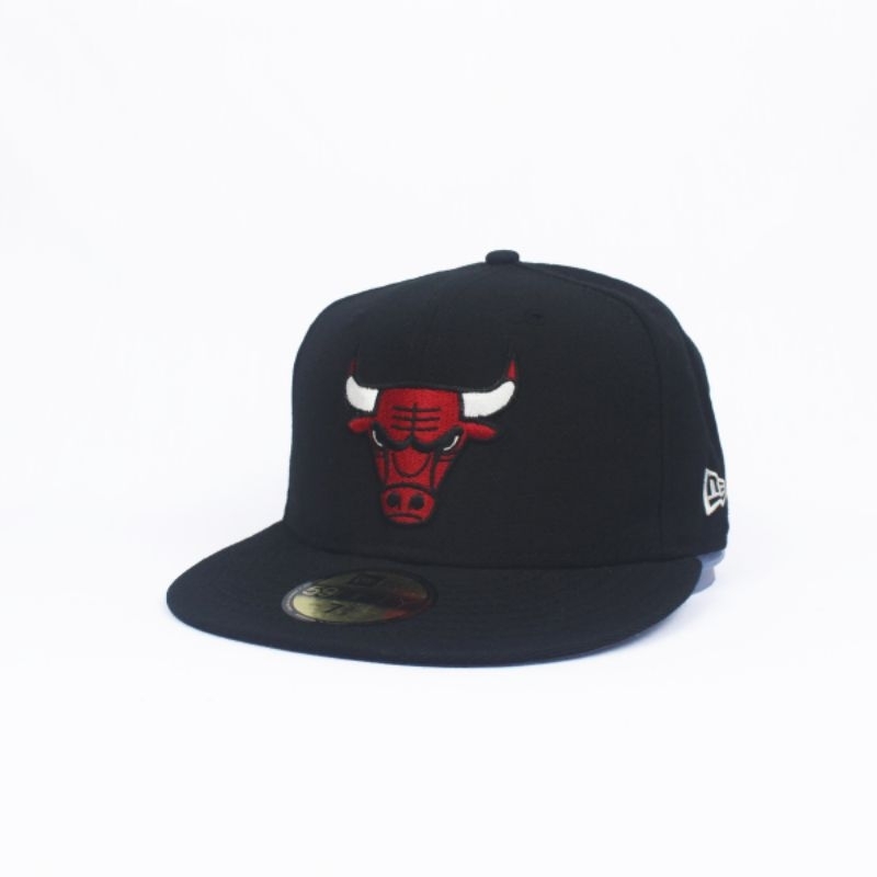 Topi Snapback New Era 59Fifty Chicago Bulls Black 7⅜ Second Murah Original