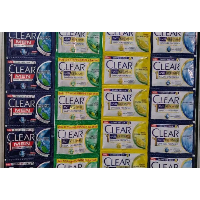 Shampoo clear Renceng Sampo klir Renteng
