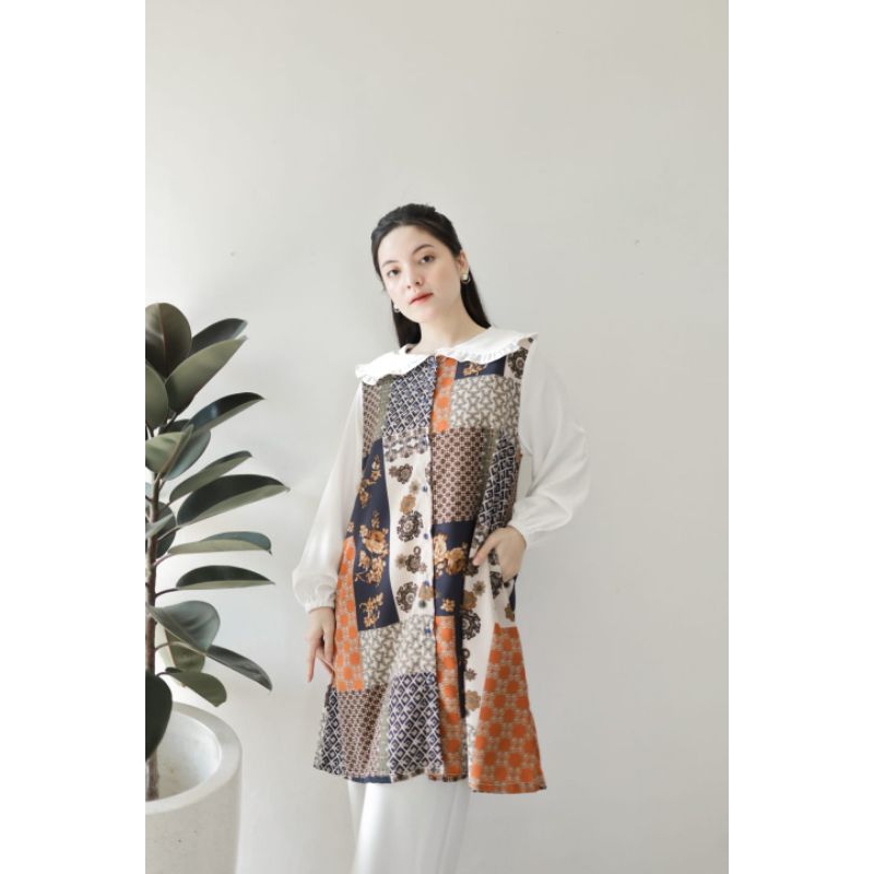 CHIQA HAIKO TUNIK baju cewek kuliah atasan pakaian muslim polos wanita hijabers style korea kekinian
