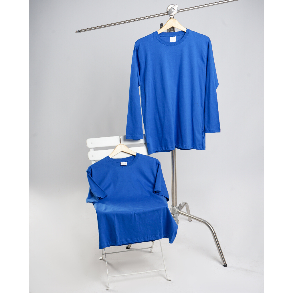 Kaos Biru Benhur Polos Cotton Combed 24s