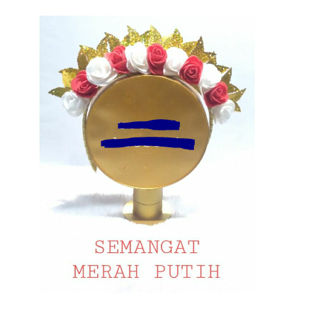BANDO MERAH PUTIH/ BANDO KARNAVAL/ BANDO KREASI bunga merah putih
