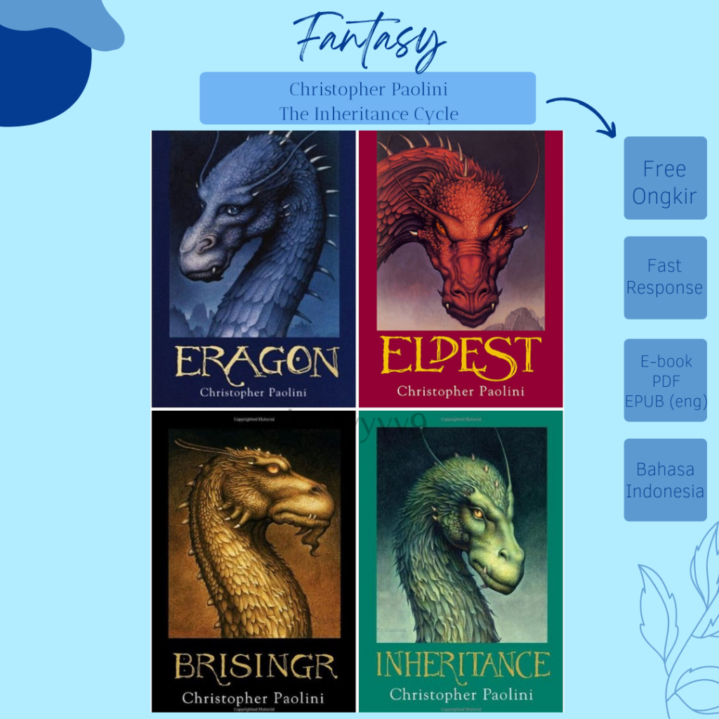 (Indonesia) Christoper Paolini Inheritance Cycle Eragon Eldest Brisingr Inheritance