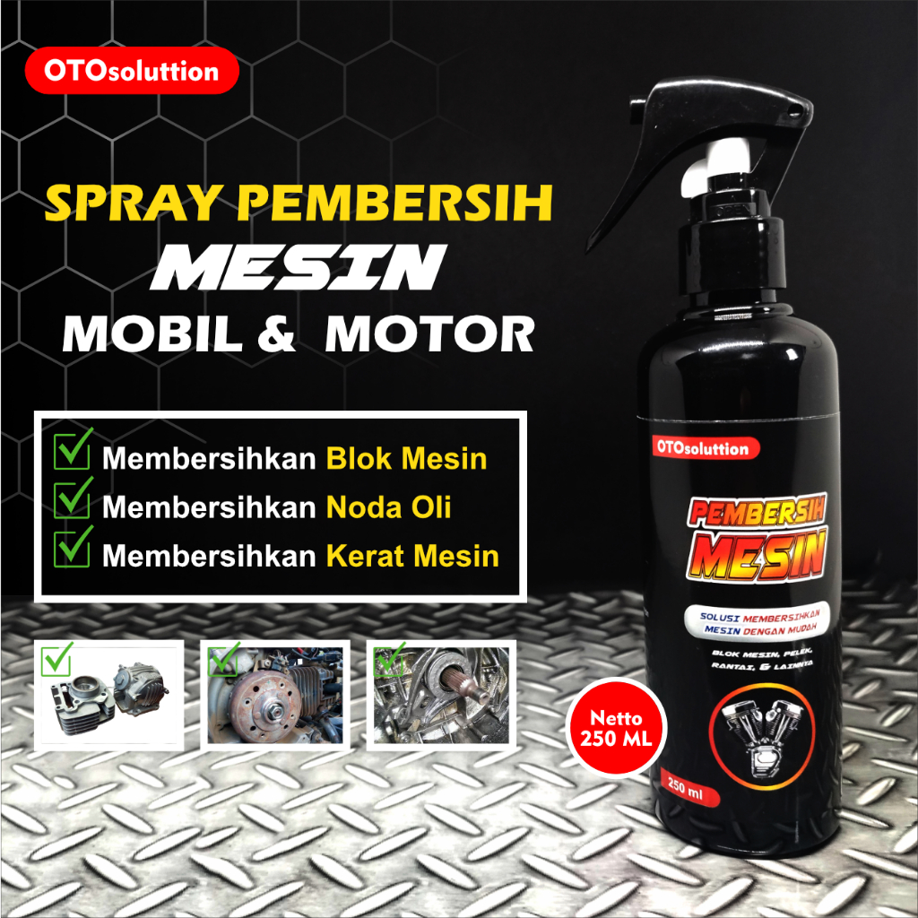 OTOsoluttion Cairan Pembersih Mesin Motor | Spray Pembersih Kerak Mesin Motor | Pembersih Mesin Moto