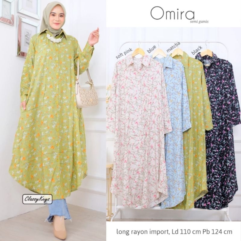 100% ORI Omira long tunik by Classykeys Classy Keys / Ld 110 Pb 124
