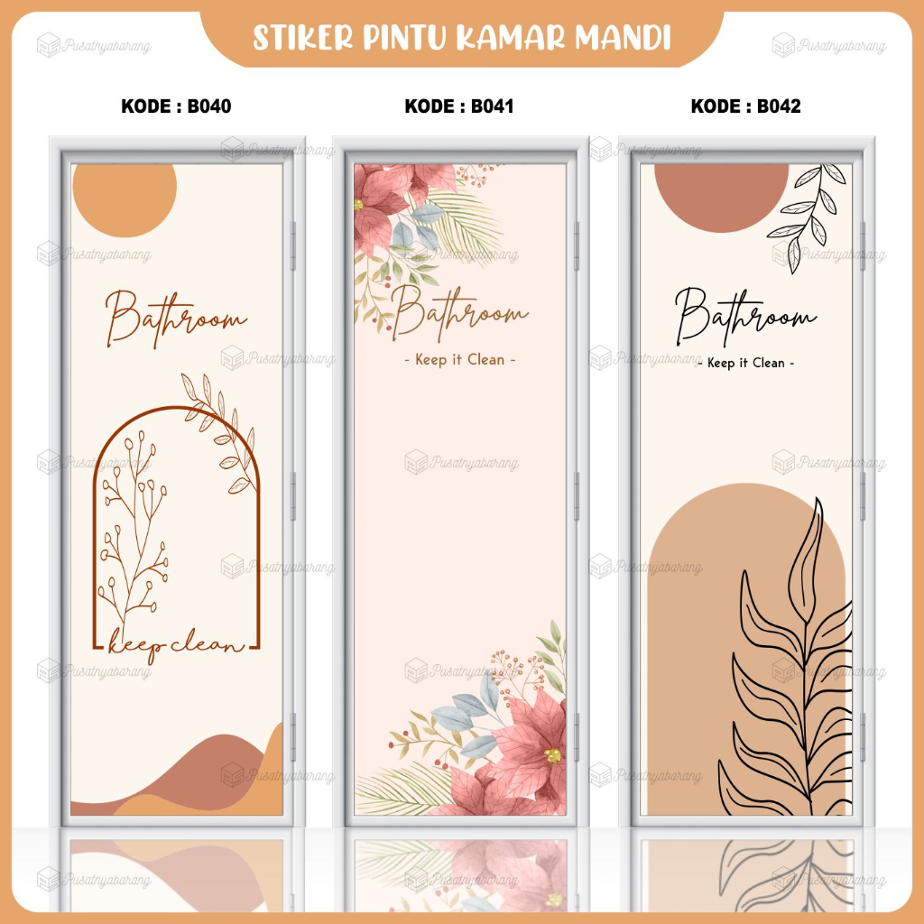 Stiker Pintu Kamar Mandi Stiker Pintu Toilet Anti air Motif Aesthetic Minimalis Pintu kamar Mandi mo