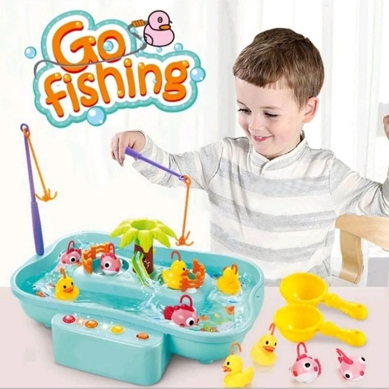 Mainan Kolam Pancing Ikan / Mainan Pancing Pancingan Ikan Anak / Mainan Fishing Game Air
