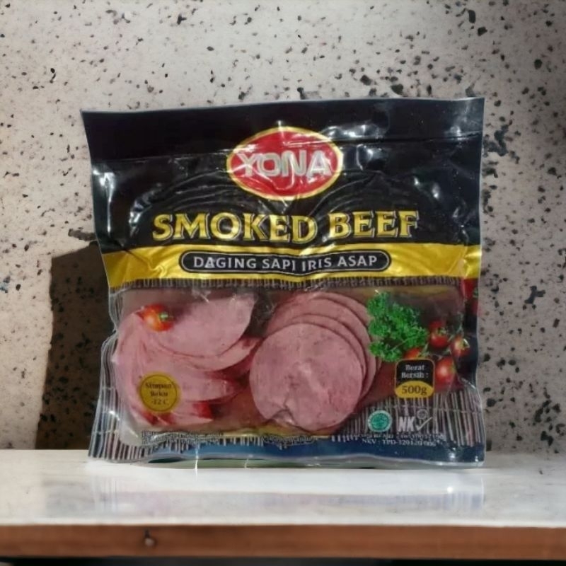 

RN_Frozen - YONA Smoked Beef/ Daging Sapi iris Asap Berat Isi 500 Gram - Ready...