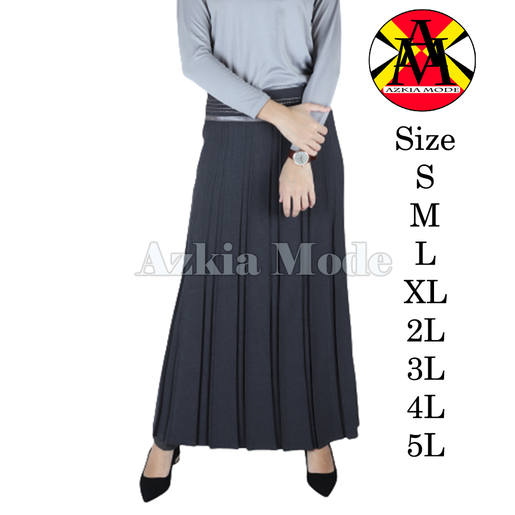 Rok Plisket Premium - Rok Plisket Kerja panjang  Wanita Terbaru - Rok Plisket Kerja Jumbo