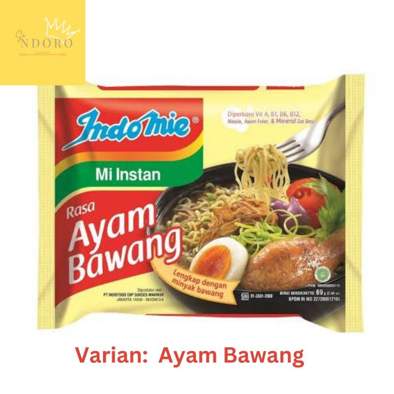 

Indomie varian Ayam Bawang 85g
