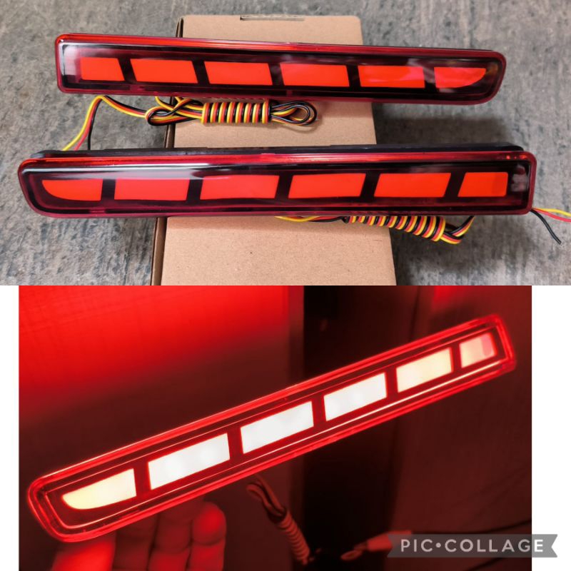 sepasang lampu bumper belakang new rush terios 2012-2017 mata kucing reflector bumper belakang