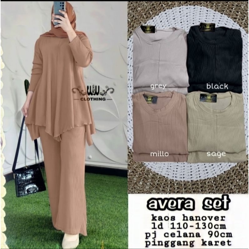 Baju Setelan Wanita Daily One Set Avera Set Polos Super Jumbo Bigsize