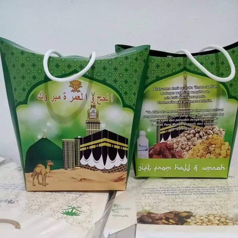 

10pcs Dus Jinjing Tali Goodie Bag Paketan Souvenir/Oleh Oleh Haji Dan Umroh