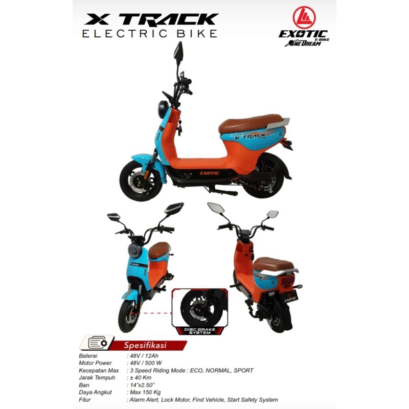 Sepeda Listrik Exotic Dewasa Terbaru X Track