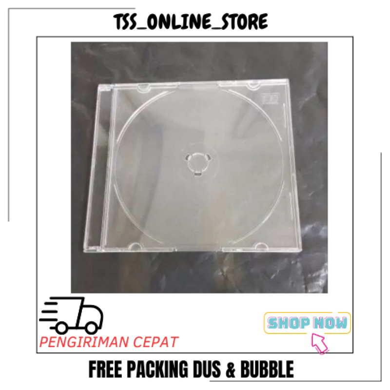 CD CASE MIKA SINGLE SLIM TRANSPARAN (ISI 10 PCS)