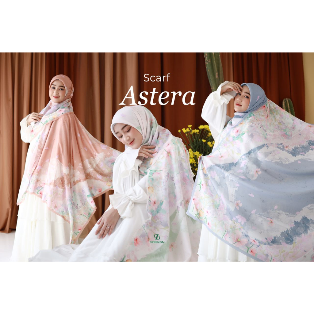 Greenism Hijab Segi Empat Astera Scarf - Scarf Syar'i