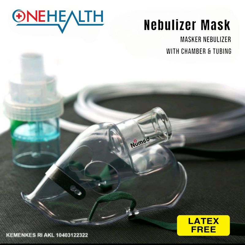 Masker Nebulizer Bayi, Anak &amp; Dewasa Original Onehealth / Nebulizer With Chamber &amp; Tubing