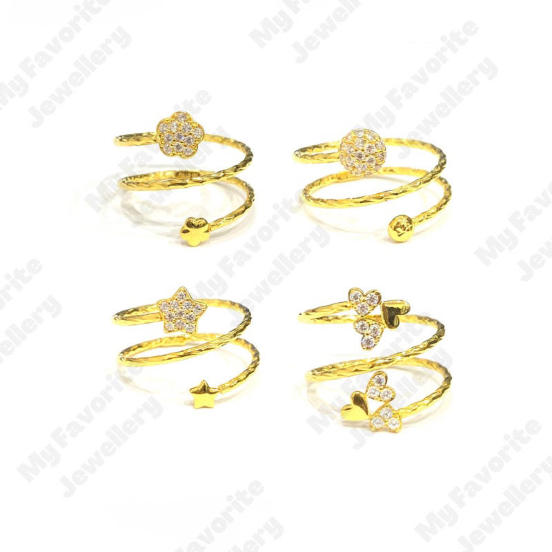 Cincin Spiral Terbaru Emas Asli Kadar 700