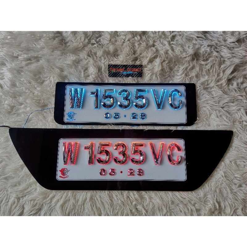 Plat Nomor Mobil Timbul Lancip Full Body Keren