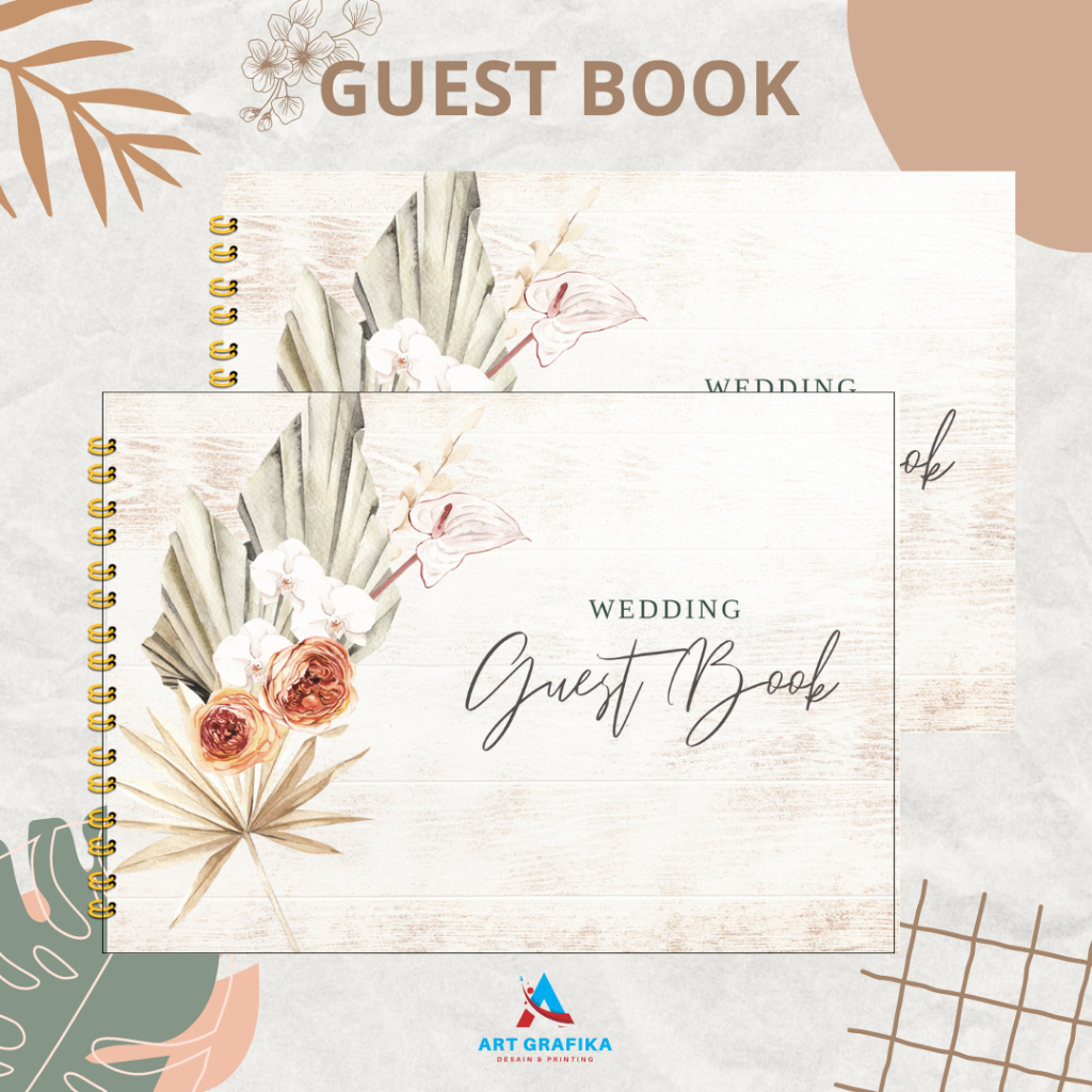 Buku Tamu Pernikahan / Guest Book / TEMA RUSTIC / NON CUSTOM