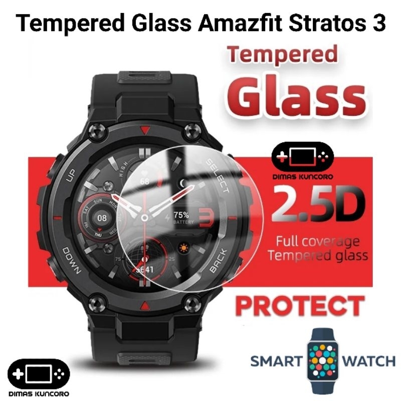 Tempered Glass Amazfit Stratos 3 antigores screen protector huami lcd