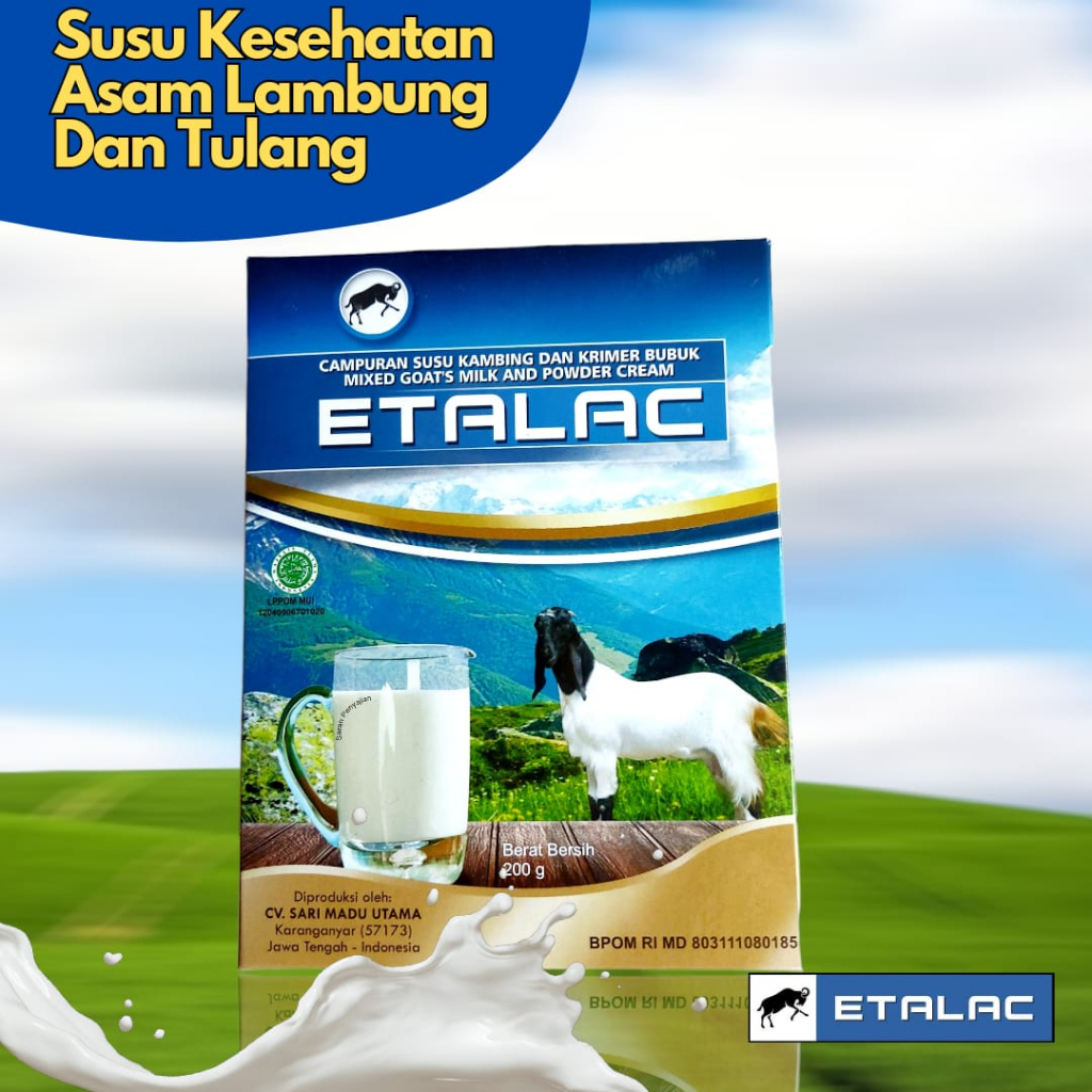 

Etalac Susu Kambing Etawa Bubuk Murni 200 Gram