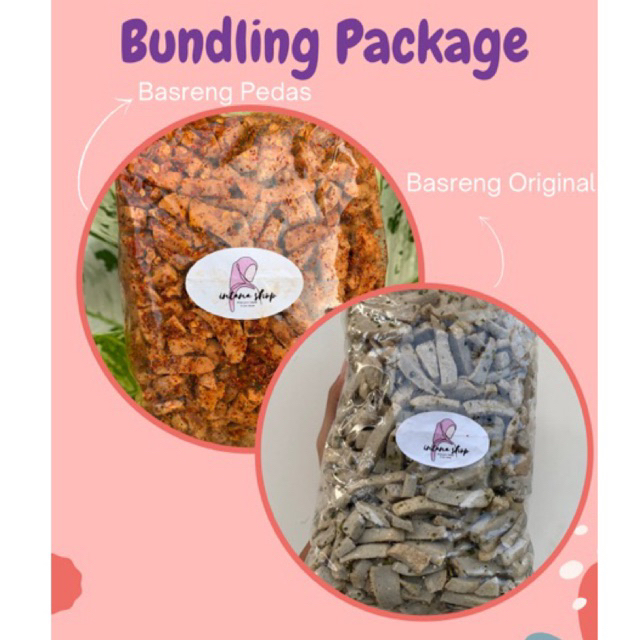 

PAKET HEMAT BASRENG PEDAS 500gr DAN ORIGINAL DAUN JERUK 500gr