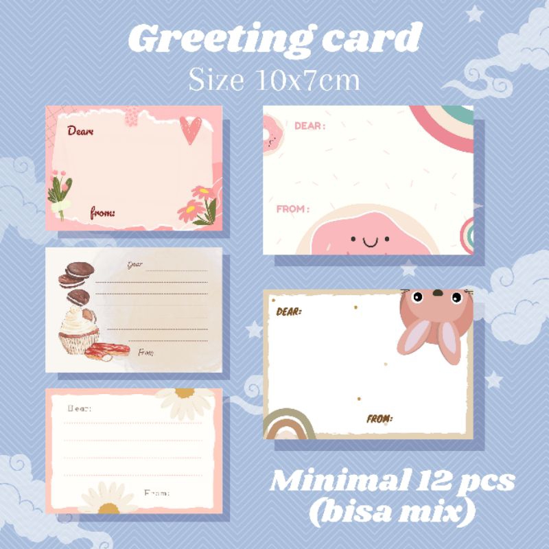 (1) GREETING CARD / KARTU UCAPAN KOSONG / GREETING CARD AESTHETIC / MURAH