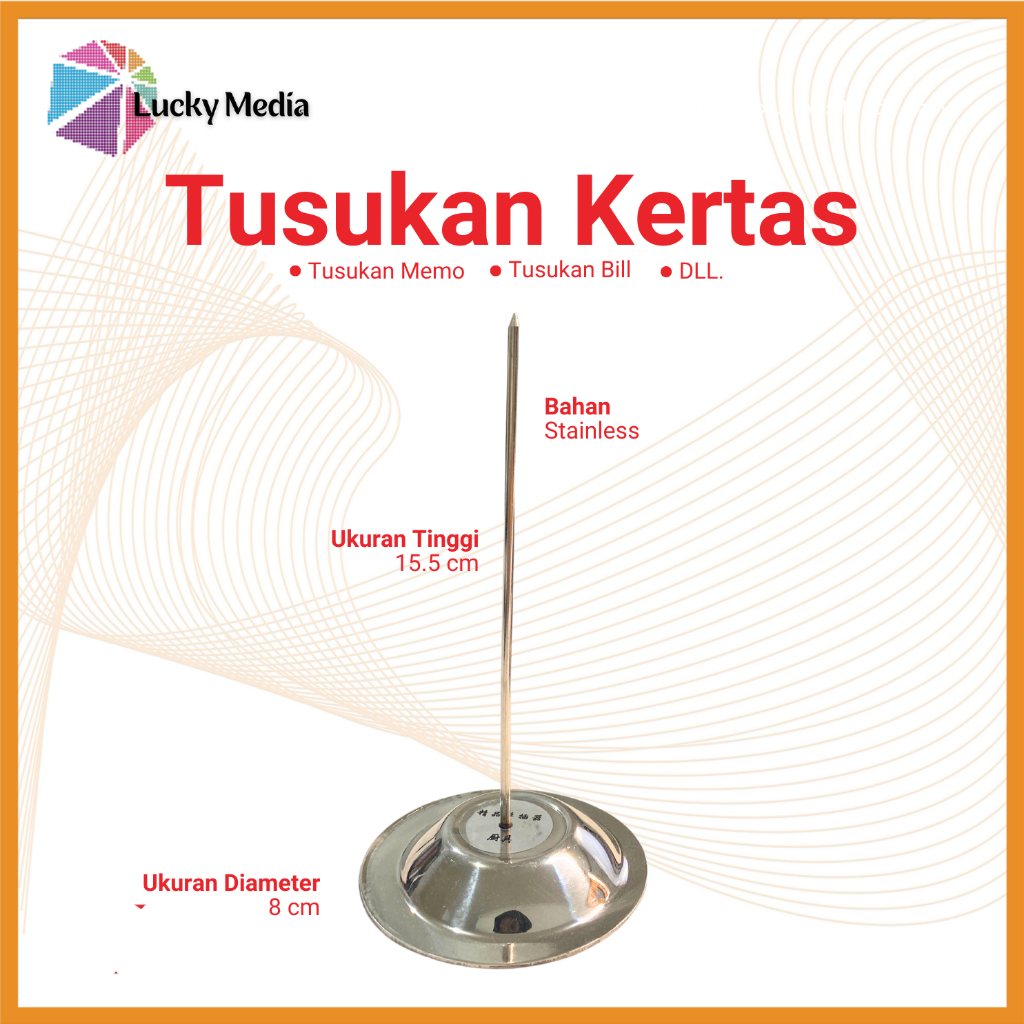 

Tusukan Bill Nota Stainless Paper Shear Tancapan Kertas Bon Memo Restoran Cafe Kedai Kopi