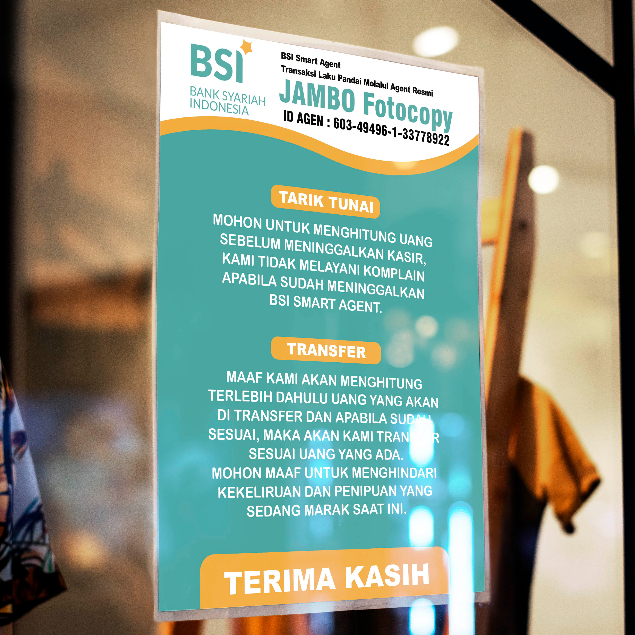 

POSTER / STIKER PEMBERITAHUAN BSI