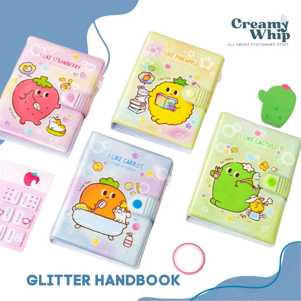 

Cute Vegetables Glitter Handbook Buku Tulis Anak lucu buku tulis sekolah stationery gift
