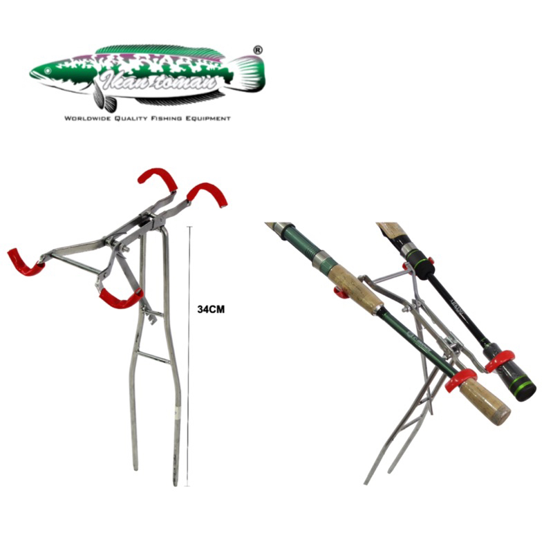 Ikan toman Fishing Stand Cagak Joran Pancing besi Galatama empang