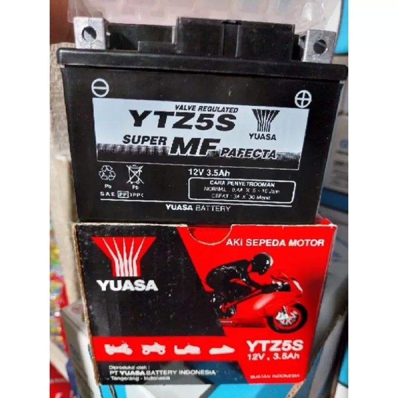 Aki kering Baterai KPH YUASA YTZ5S Original SupraX125, Mio Soul