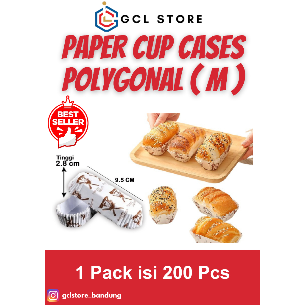 PAPER CUP CASES POLYGONAL M | PET CC OVAL MEDIUM | PAPER CUP KINCIR I CUP CAKE I  200 PCS