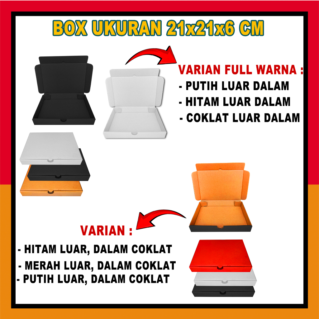 

Box 21x21x6 Cm / Box Lipat Depan / Box Hampers