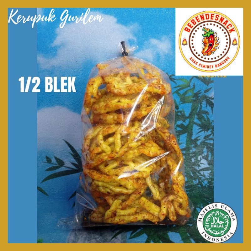 

MAKANAN RINGAN KERUPUK KRUPUK PEDAS MIE GURILEM 1/2 BLEK