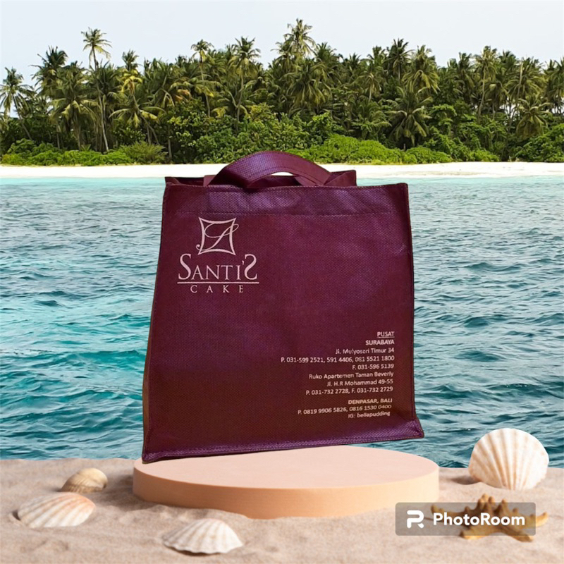 Tote Bag Santi's Santis Spikoe Cake Tas Belanja Shopping Bag Spunbond Murah