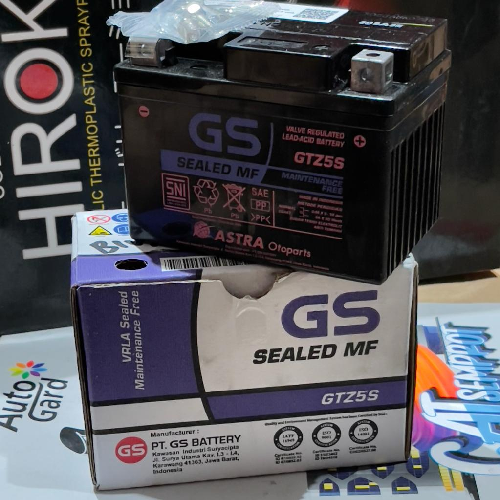 AKI ACCU GTZ5S GS ASTRA KERING (100% ORI GS) BEAT VARIO BLADE REVO ABS