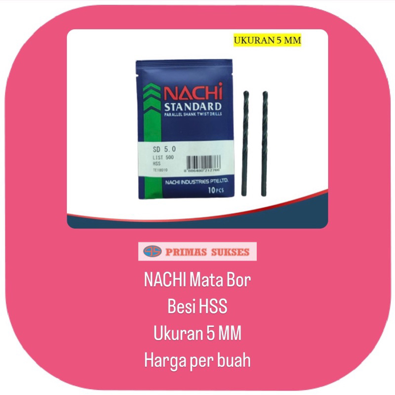 Mata Bor Besi NACHI HSS 5mm