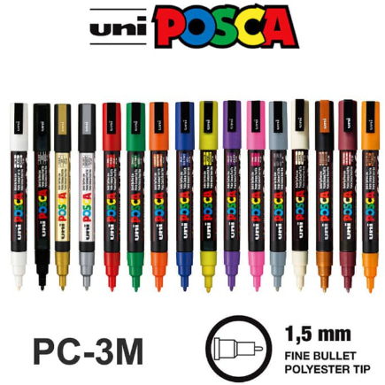 

Uni POSCA PC-3M Marker Pen - Fine Tip Part 2