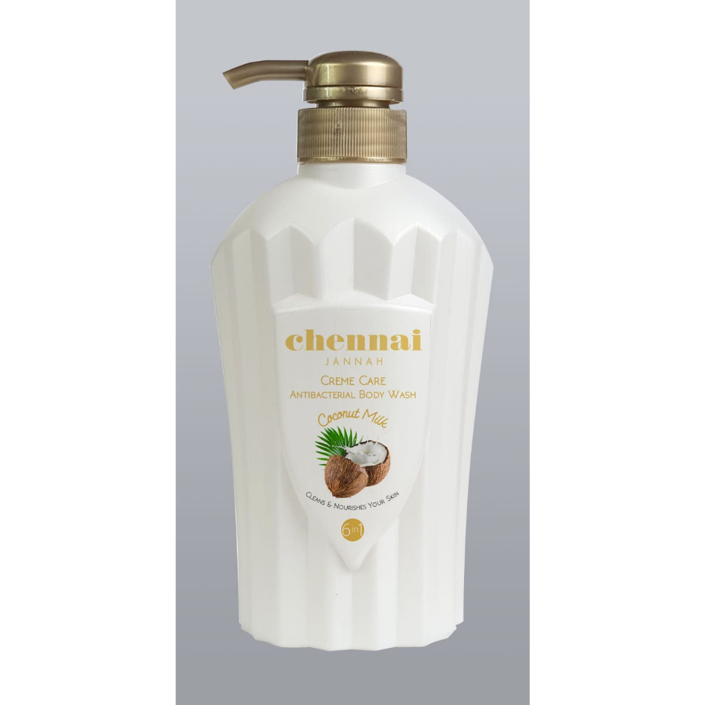 Chennai Jannah Antibacterial Body Wash Coconut Milk 550 ml Botol