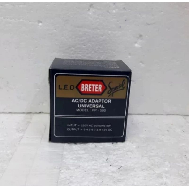 BRETER AC DC ADAPTOR UNIVERSAL 500MA PP 500