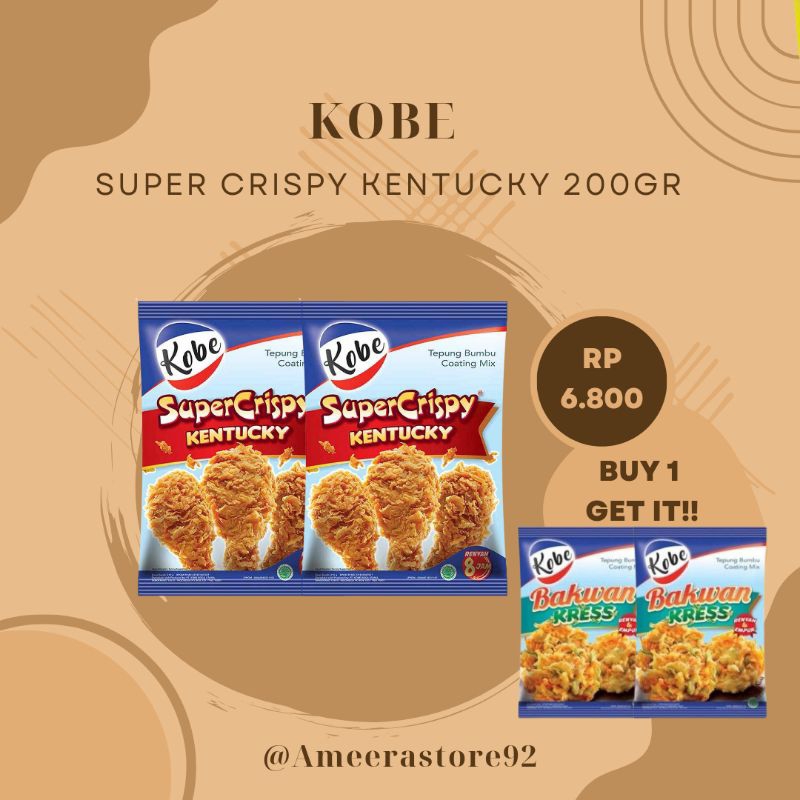 

BUY 1 GET 1 KOBE SUPER CRISPY KENTUCKY 200GR