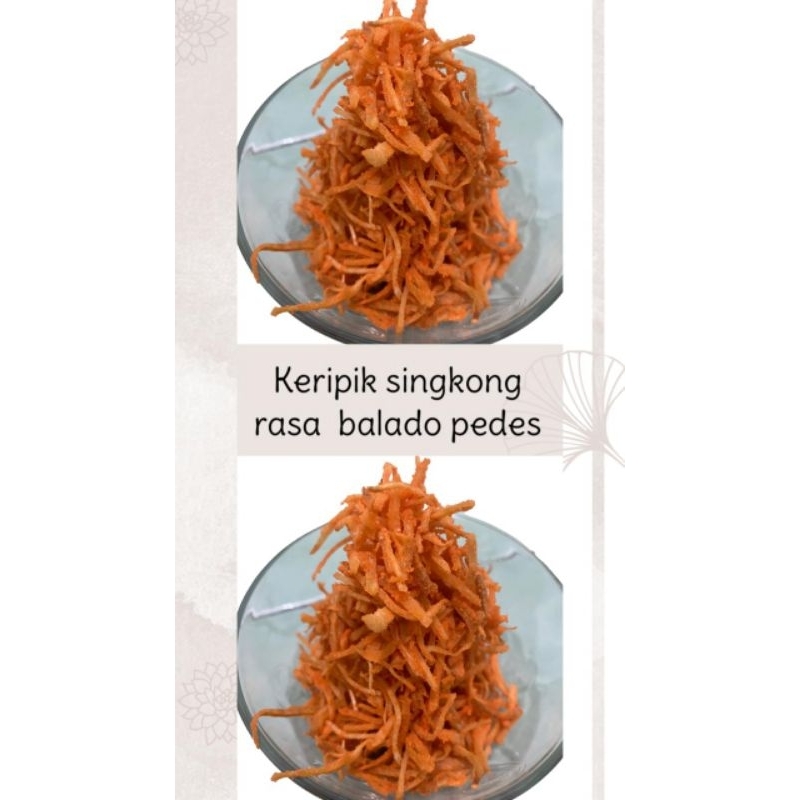 

Keripik Singkong Rasa Balado pedes Renyah/cemilan