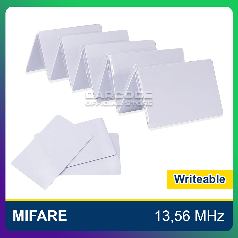 

Writable Mifare 13.56 MHz Kartu RFID PVC ID Polos Blank Card Rewritable